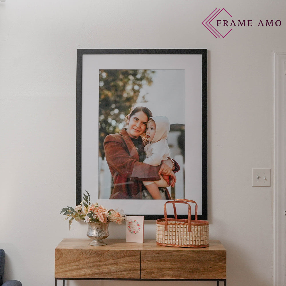 48x72 Oversized Picture Frame – Solid Wood & Plexiglass Front