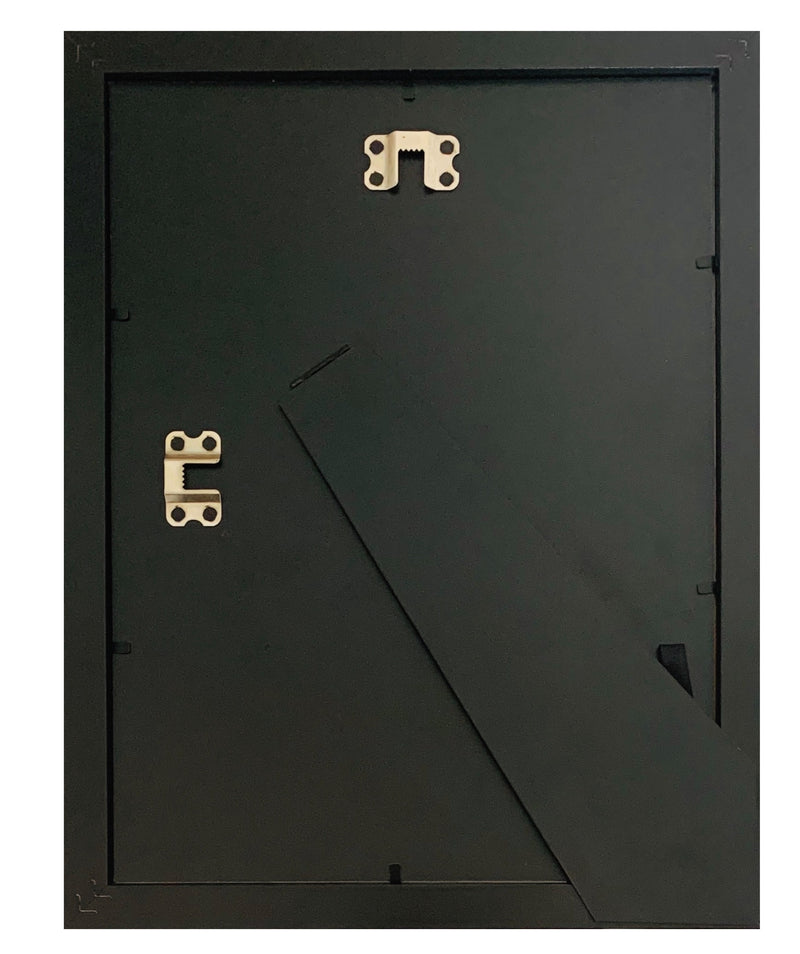 10x12-8x10 Modern Black Frame, with White Mat