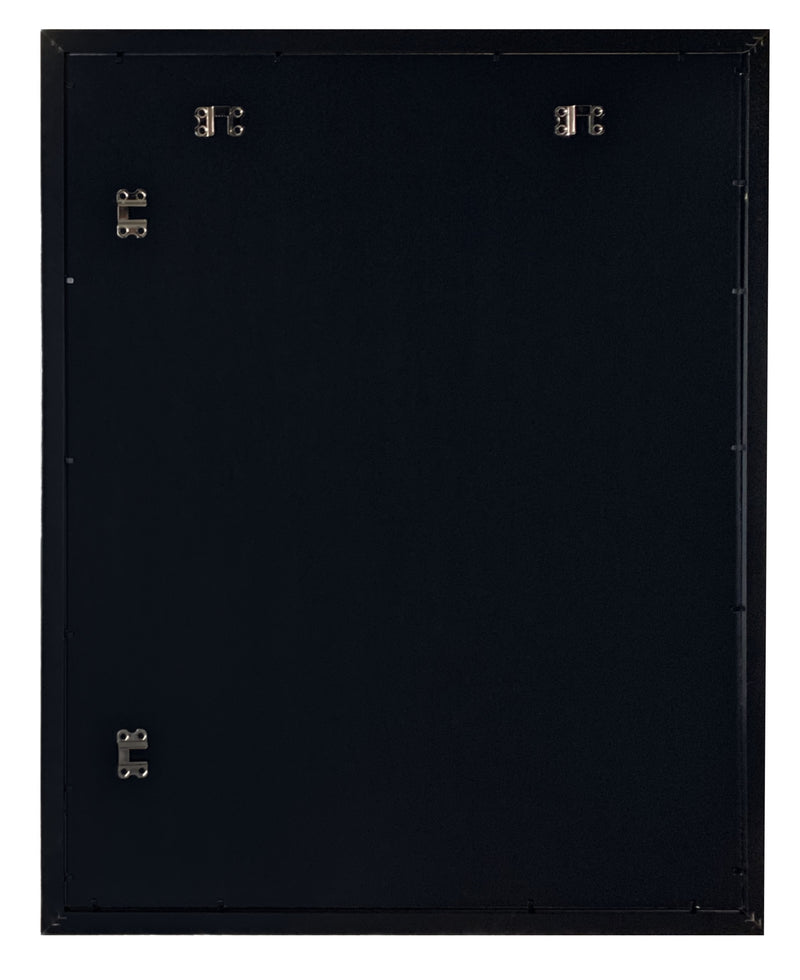 20x28-16x24 Modern Black Frame, with White Mat
