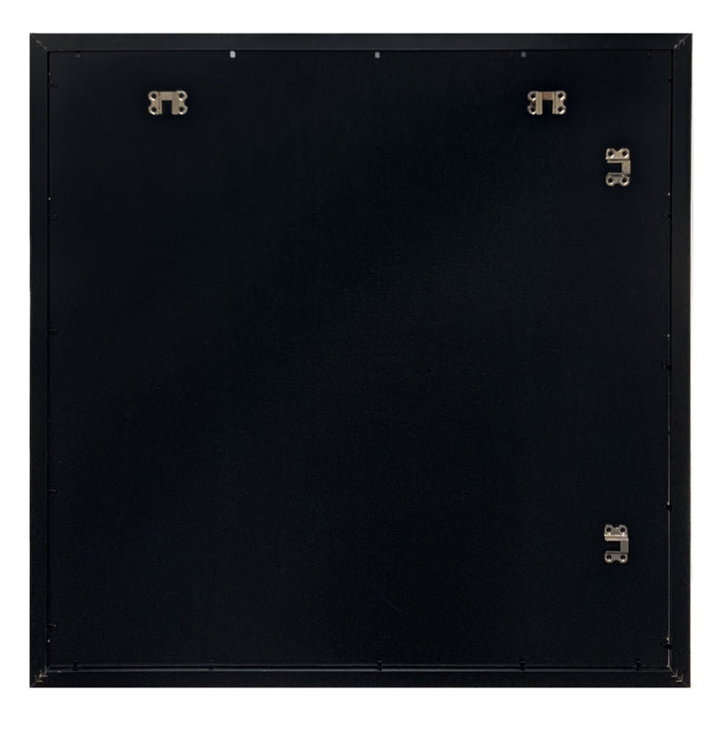 24x24-20x20 Modern Black Frame, with White Mat