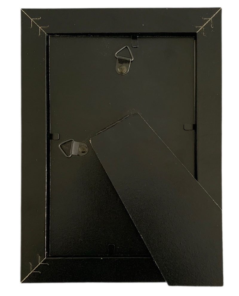 5x7 Modern Black Picture Frame, 1 inch Border - Frame Amo