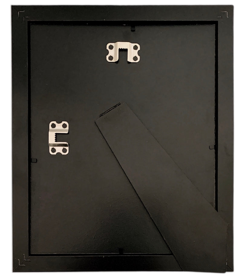 8x10 Modern Black Picture Frame, 1 inch Border - Frame Amo