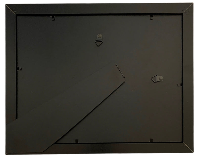 8.5x11 Modern Black Picture Frame, 1 inch Border - Frame Amo